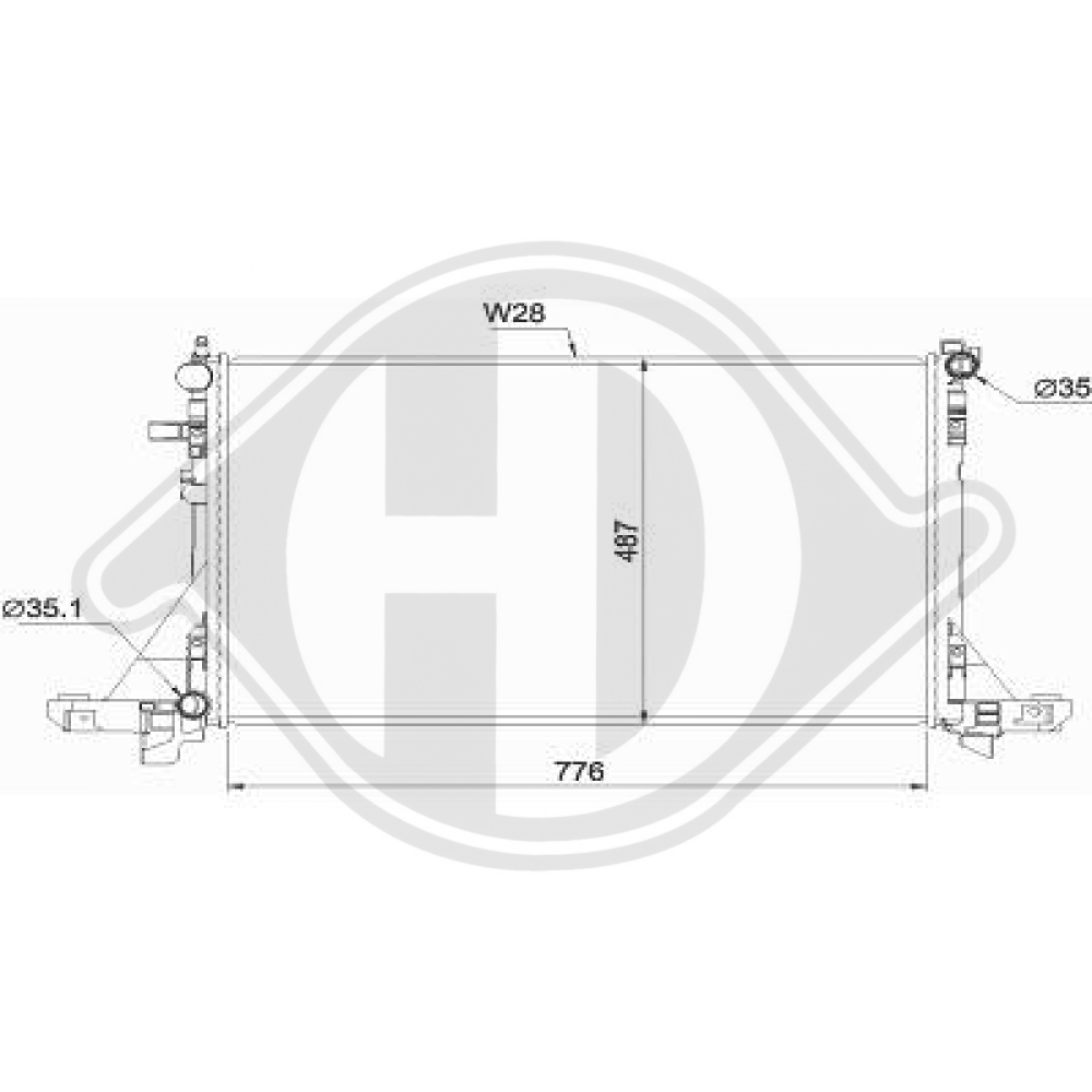 2140000Q2B Kühler Motorkühlung für RENAULT MASTER III 02/2010 DCM2967