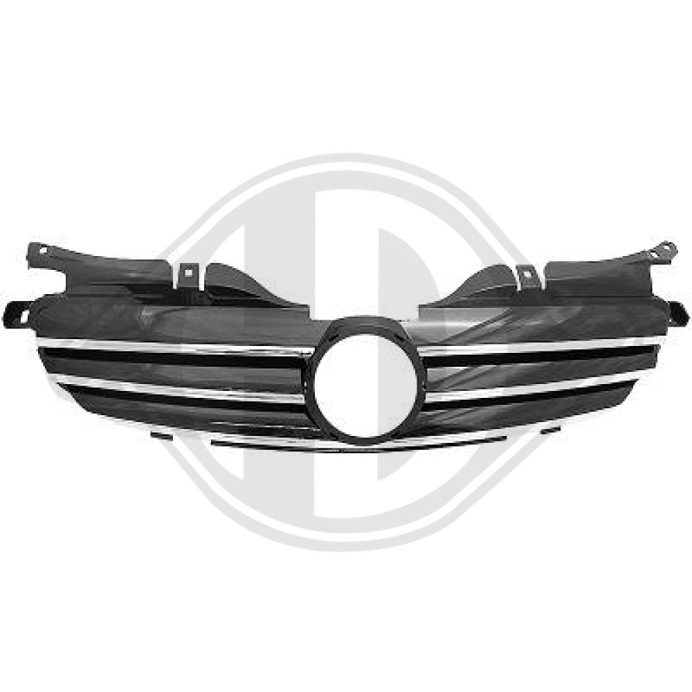 KÜHLERGRILL KPL.  DB R170, 96-04 CHROM/SCHWARZ GLANZ, 1635240