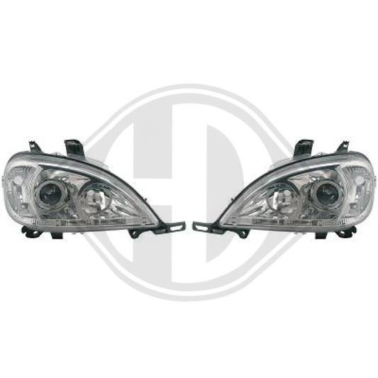 DESIGNSCHEINWERF.SET W163, 98-01             KLARGLAS 1690285