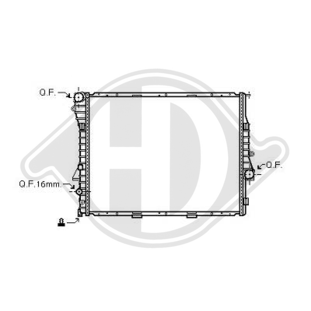 17 10 7 544 668 Kühler Motorkühlung für BMW X5 05/2000 DCM1562