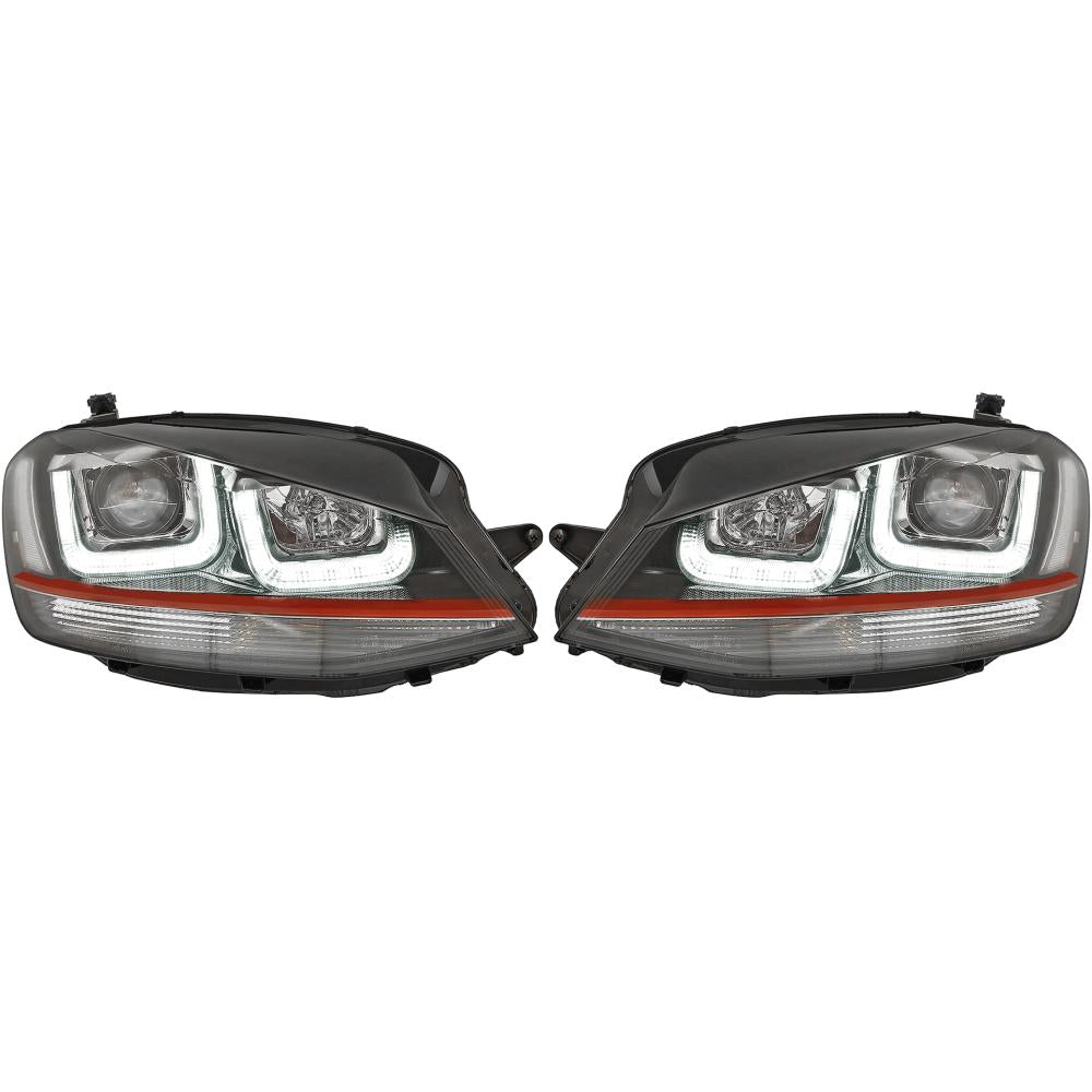 nan DESIGNSCHEINWF.SET GOLF 7, 12-17 SCHWARZ/ROTER LEISTE 2216685