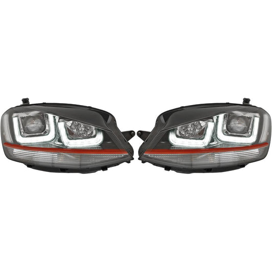 nan DESIGNSCHEINWF.SET GOLF 7, 12-17 SCHWARZ/ROTER LEISTE 2216685