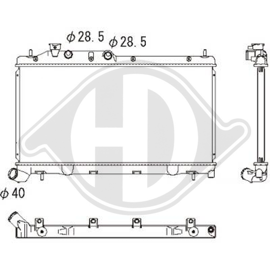 45119AG080 Kühler Motorkühlung für SUBARU LEGACY 09/2008 DCM3053