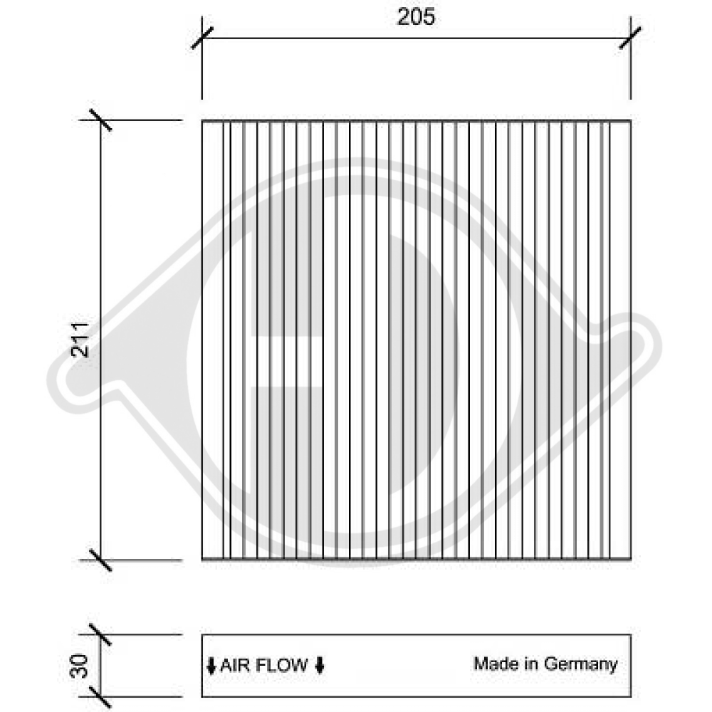 80291TF3E01 INNENRAUMFILTER  HONDA Jazz III  2007->> DCI0198