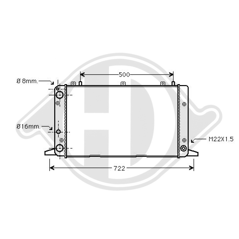 893121253A Kühler Motorkühlung für Audi 80/90  87-91 DCM1427