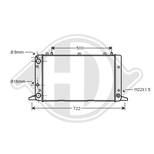 893121253A Kühler Motorkühlung für Audi 80/90  87-91 DCM1427