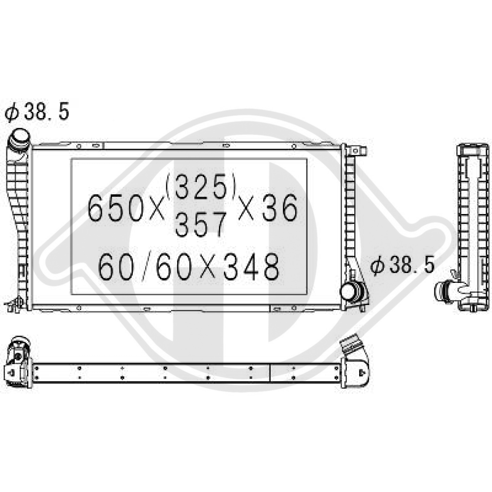 17112247345 Kühler Motorkühlung für BMW E39 1998 DCM1556