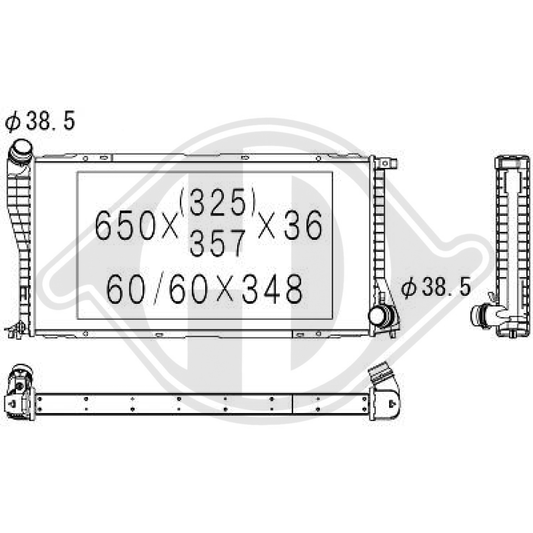 17112247345 Kühler Motorkühlung für BMW E39 1998 DCM1556