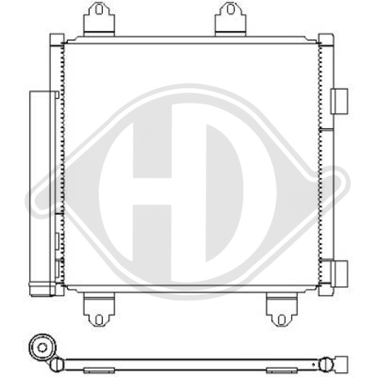 B000995480 KONDENSATOR TOYOTA Aygo 1,0 04/2014->> DCC2020