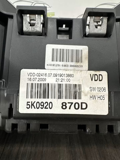 5K0920870D speedometer instrument cluster VW Golf VI 6 5K 1.4 TSI 122Ps