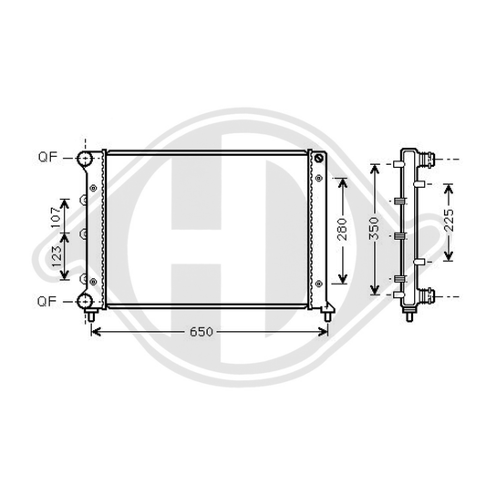 46743394 Kühler Motorkühlung für ALFA 147 01/2000 DCM1352