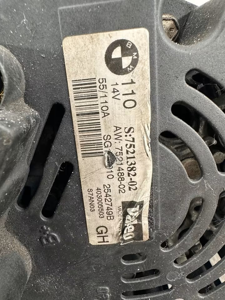 7521382-02 Alternator Generator BMW 3 Series E46 Model 316i 318i