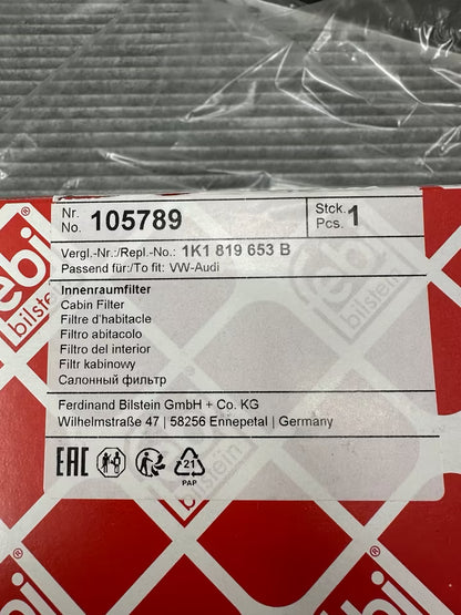 FE 105789 FEBI Innenraumfilter Pollenfilter Vw Golf Touran Passat