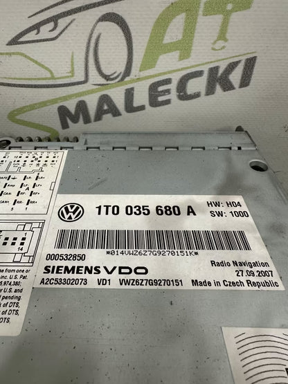 RNS510 Navigation Autoradio Radio Vw Touran Passat Golf Eos model