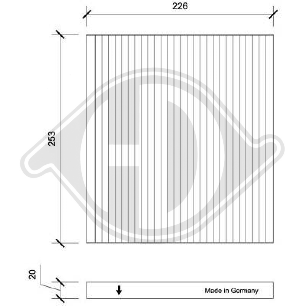 971332W000 INNENRAUMFILTER  HYUNDAI Santa Fé III  09.2012->> DCI0232