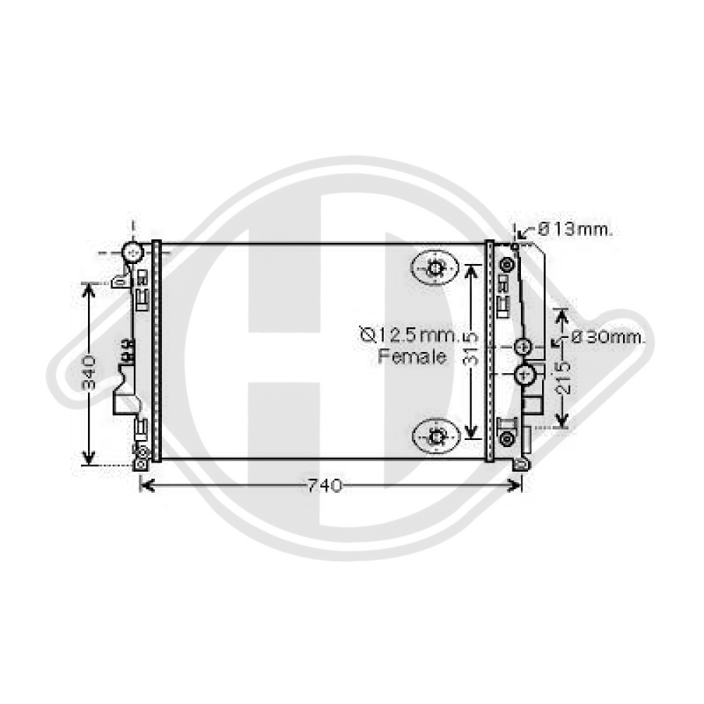 A6395010701 Kühler Motorkühlung für M B W639 VITO 06/2004 DCM2426