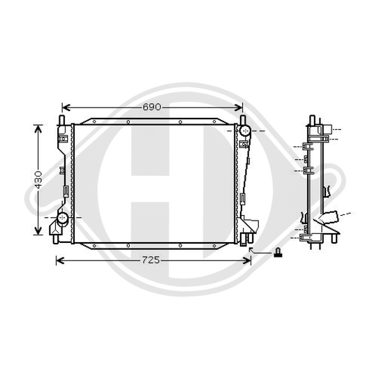 XR82935 Kühler Motorkühlung für JAGUAR S-TYPE 01/1999 DCM3570