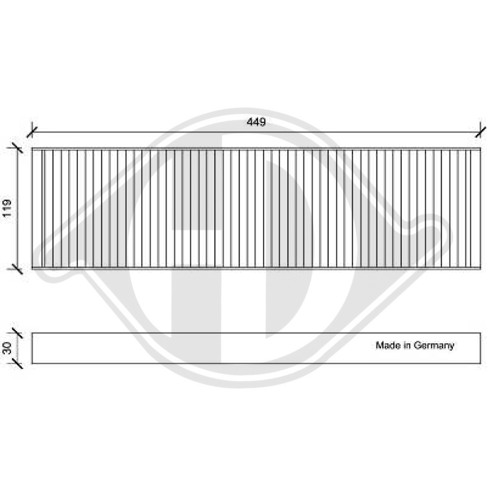 64 11 3 422 664 INNENRAUMFILTER  BMW R56 DCI0165
