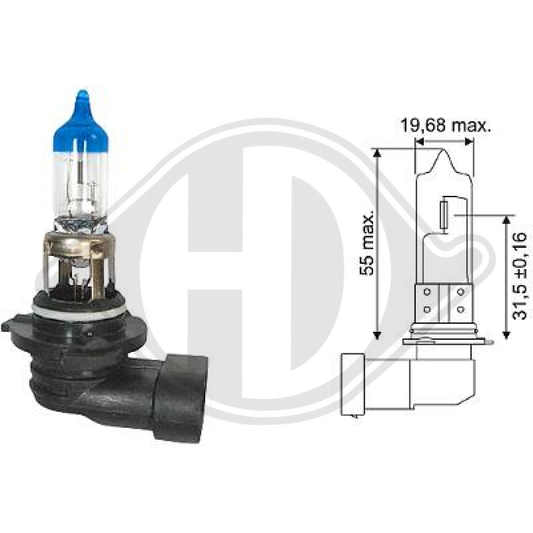 1382495 HB3 [9005] 12V 60W P20d HB3 Glühlampe LID10068