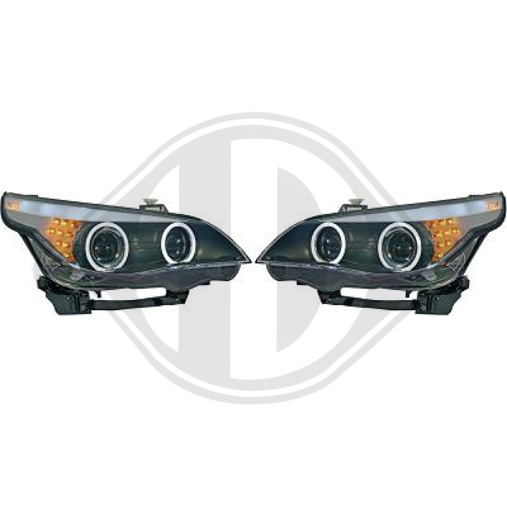 DESIGNSCHEINWERF.SET  E60, 03-05     KLARGLAS/SCHWARZ 1224880
