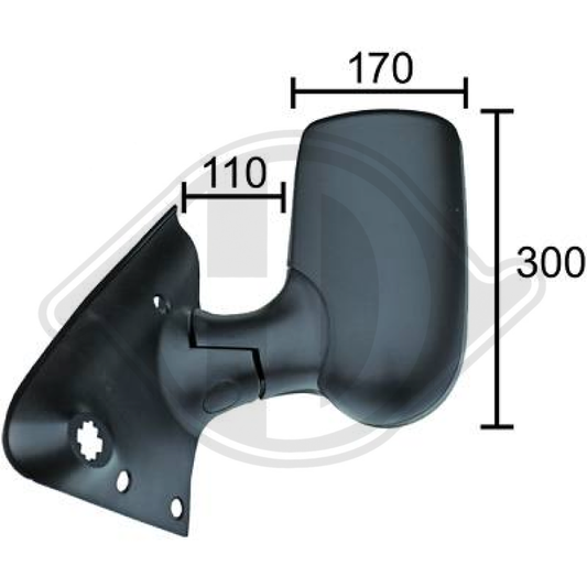 YC15-17683-AJYGAX SPIEGEL LI.  FORD TRANSIT, 00-12 1454025