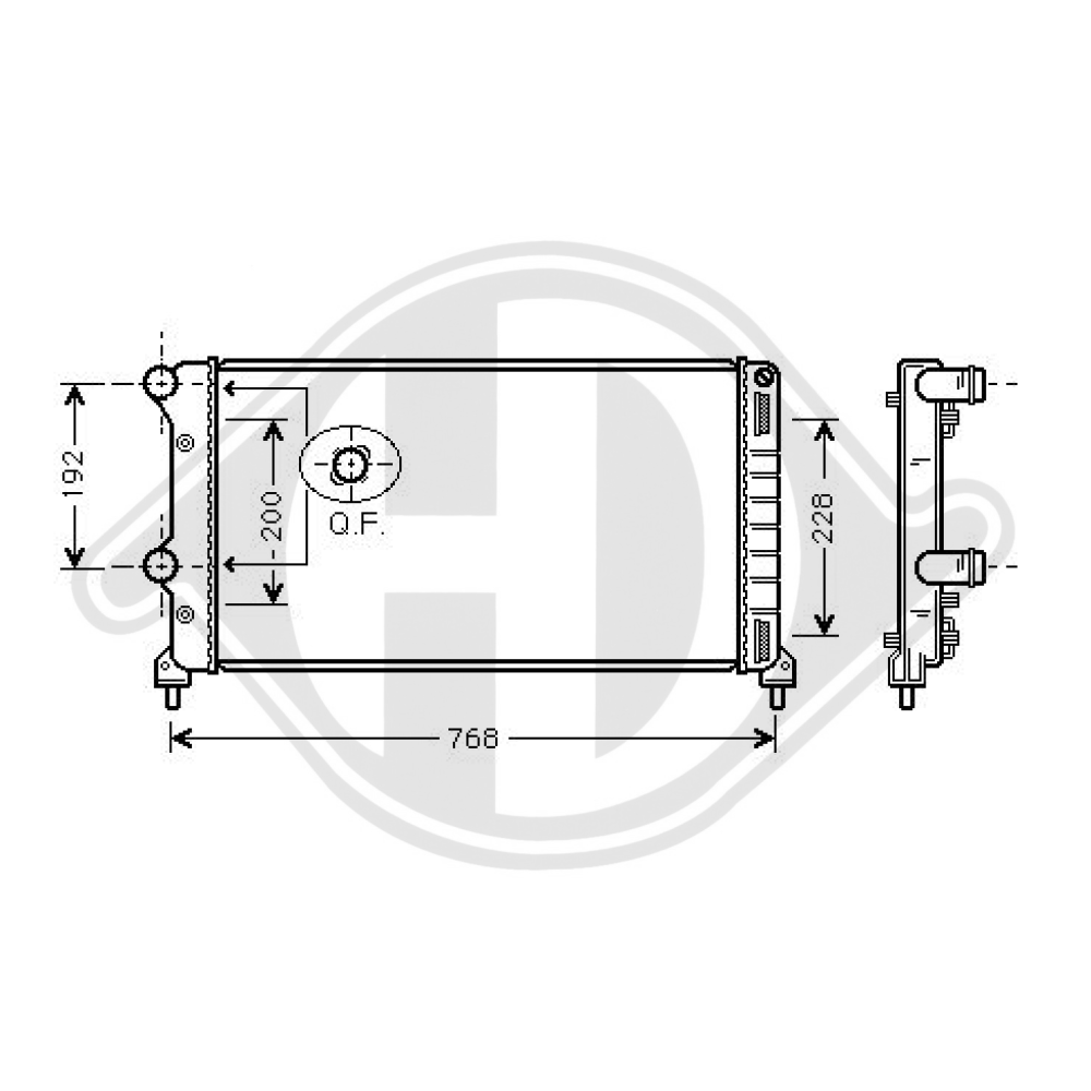 46807378 Kühler Motorkühlung für FIAT DOBO 10/2001 DCM1961