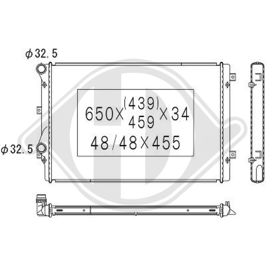 1K0121251L Kühler Motorkühlung für Audi A3/TT 06-12 DCM3442