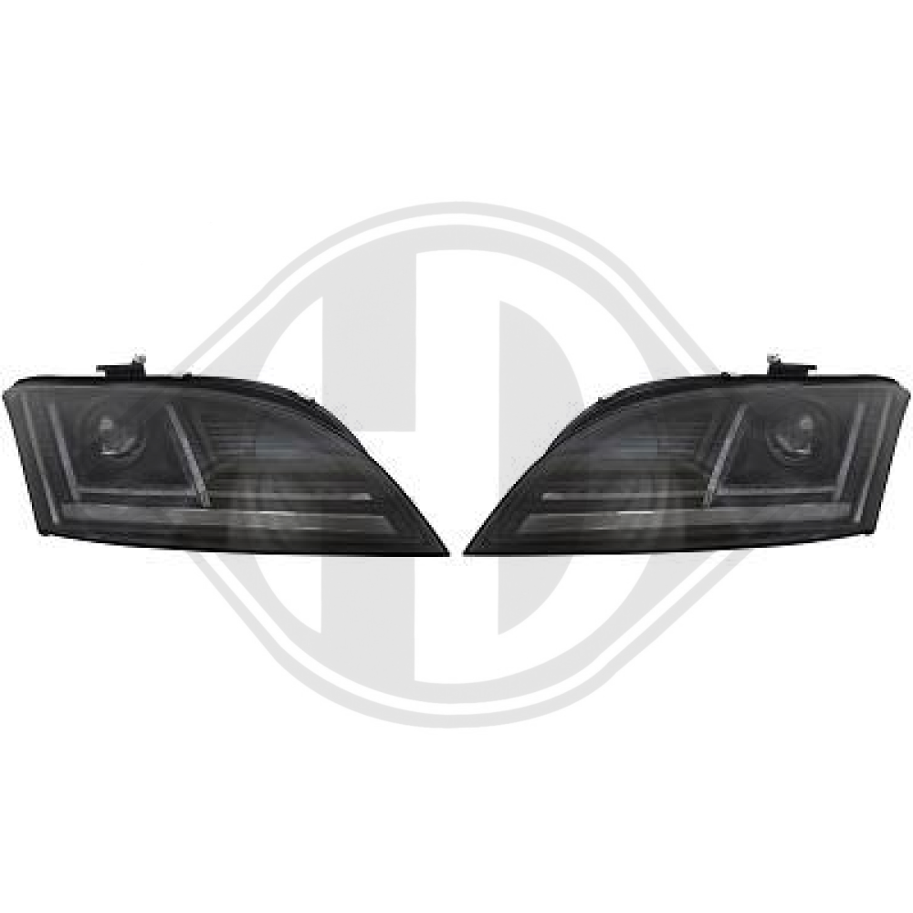 nan DESIGNSCHEINWERFER SET TT, BJ. 10-14      XENON; SCHWARZ, 1041686