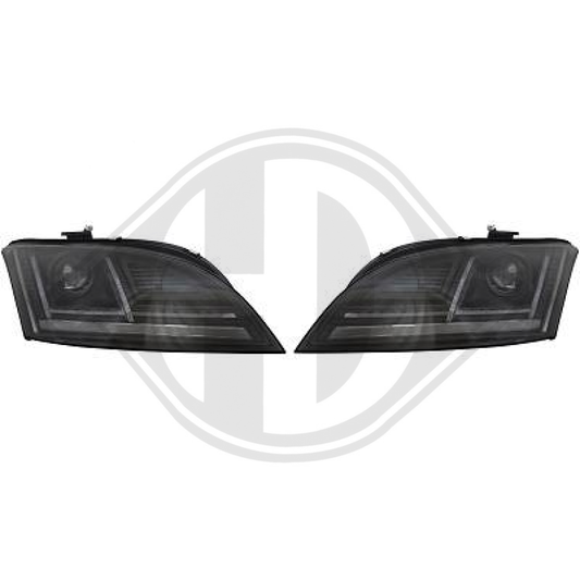 nan DESIGNSCHEINWERFER SET TT, BJ. 10-14      XENON; SCHWARZ, 1041686