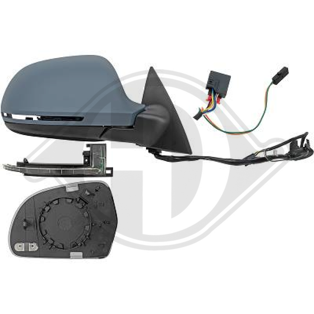 4F1 857 410AG 01C SPIEGEL KOMPL.RE. AUDI A6, 08-11       GRUND;   8-PIN 1027246