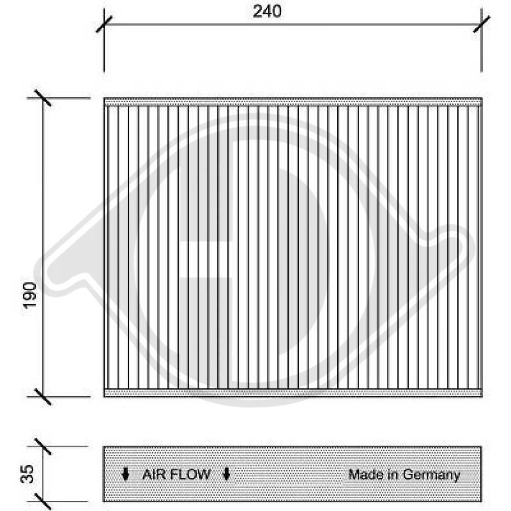 1204459 INNENRAUMFILTER  FORD Fiesta V/Fusion DCI1074