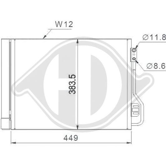 A4515000054 KONDENSATOR  SMART ForTwo/Cabrio 07-14 DCC1686