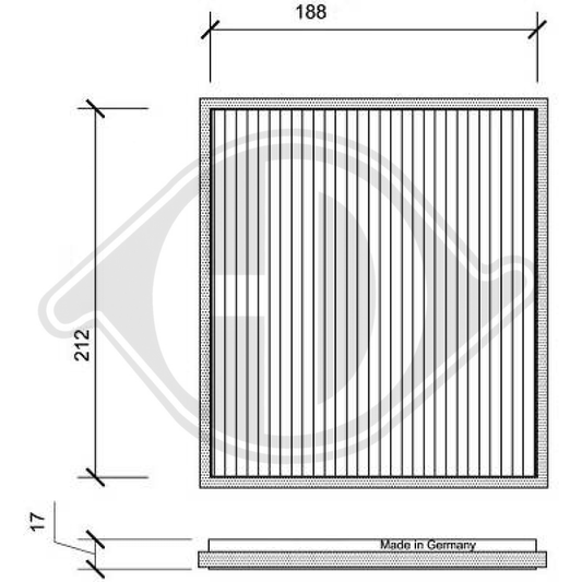 0897400820 INNENRAUMFILTER  TOYOTA Rav4/Yaris DCI1100