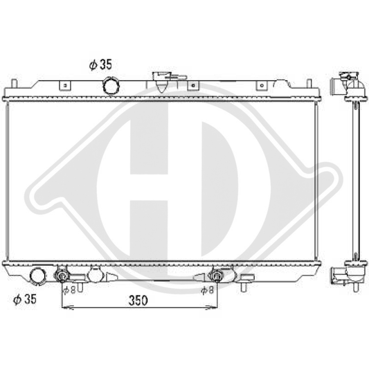 21460AV600 Kühler Motorkühlung für NISSAN PRIMERA P12 03/2002 DCM1833