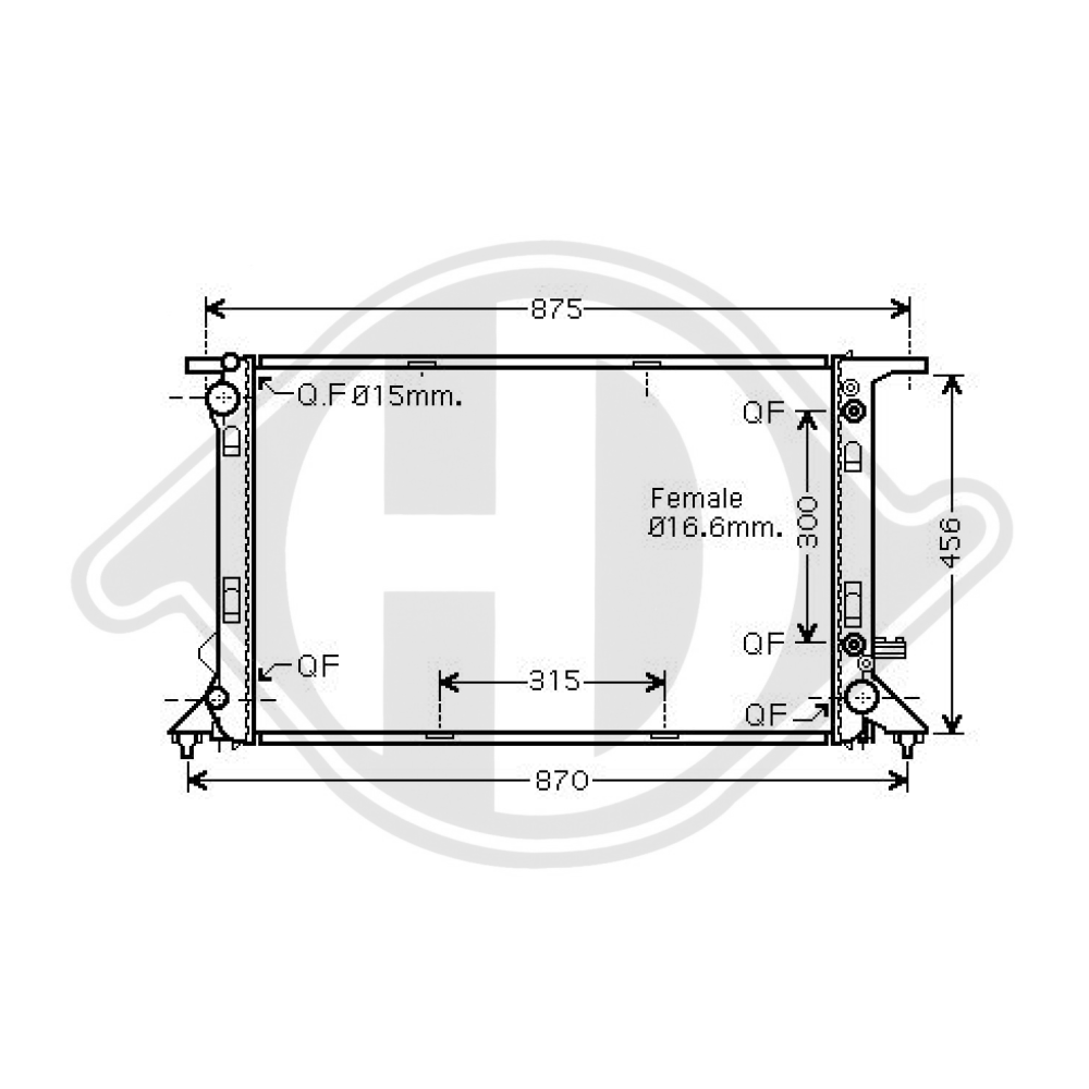 8R0121251A Kühler Motorkühlung für AUDI Q5 11/2008 DCM1495
