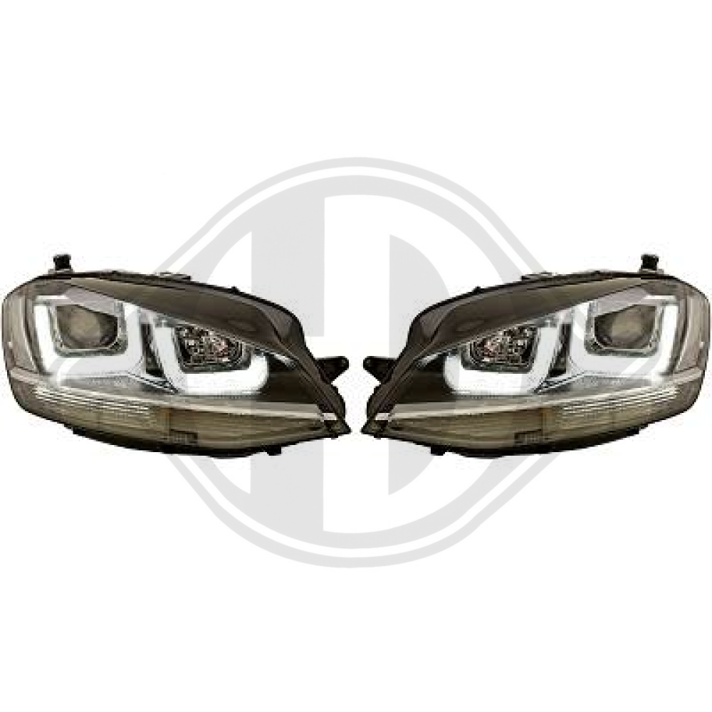nan DESIGNSCHEINWF.SET GOLF 7, 12-17 SCHWARZ/CHROM LEISTE 2216585