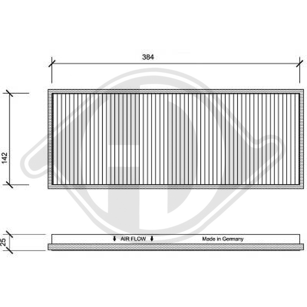 3B0091800 INNENRAUMFILTER  AUDI A4/Coupe/Cabriolet DCI1009