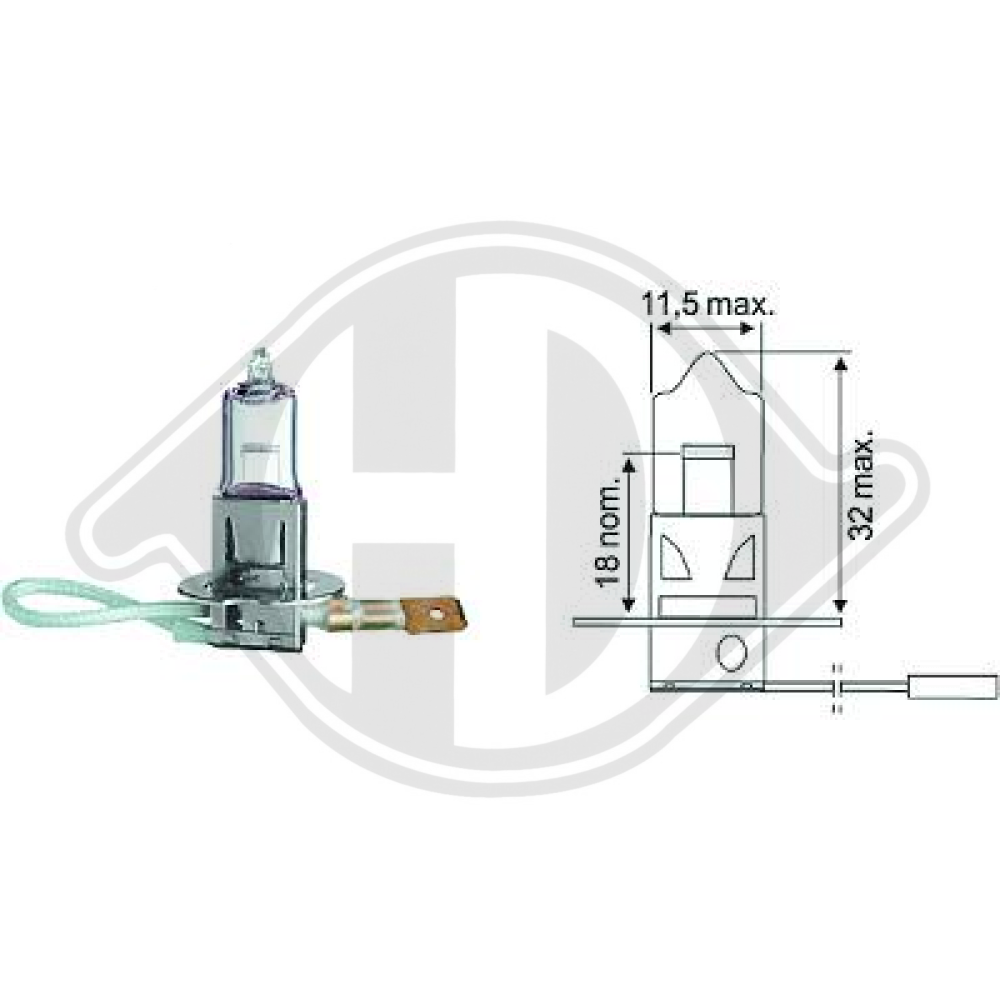 N0177632 H3 12V 55W PK22s H3 Glühlampe LID10016
