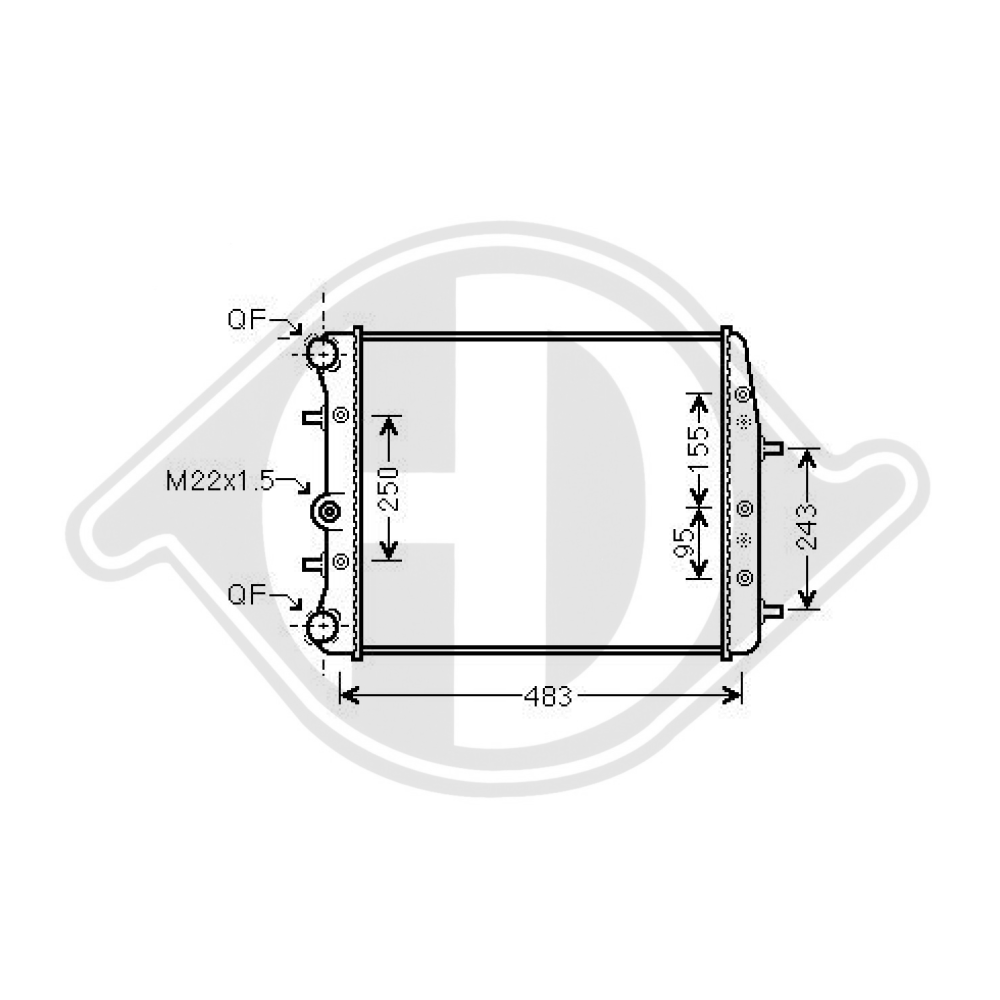6QE121253 Kühler Motorkühlung für SKODA FABIA/Roomster DCM3562