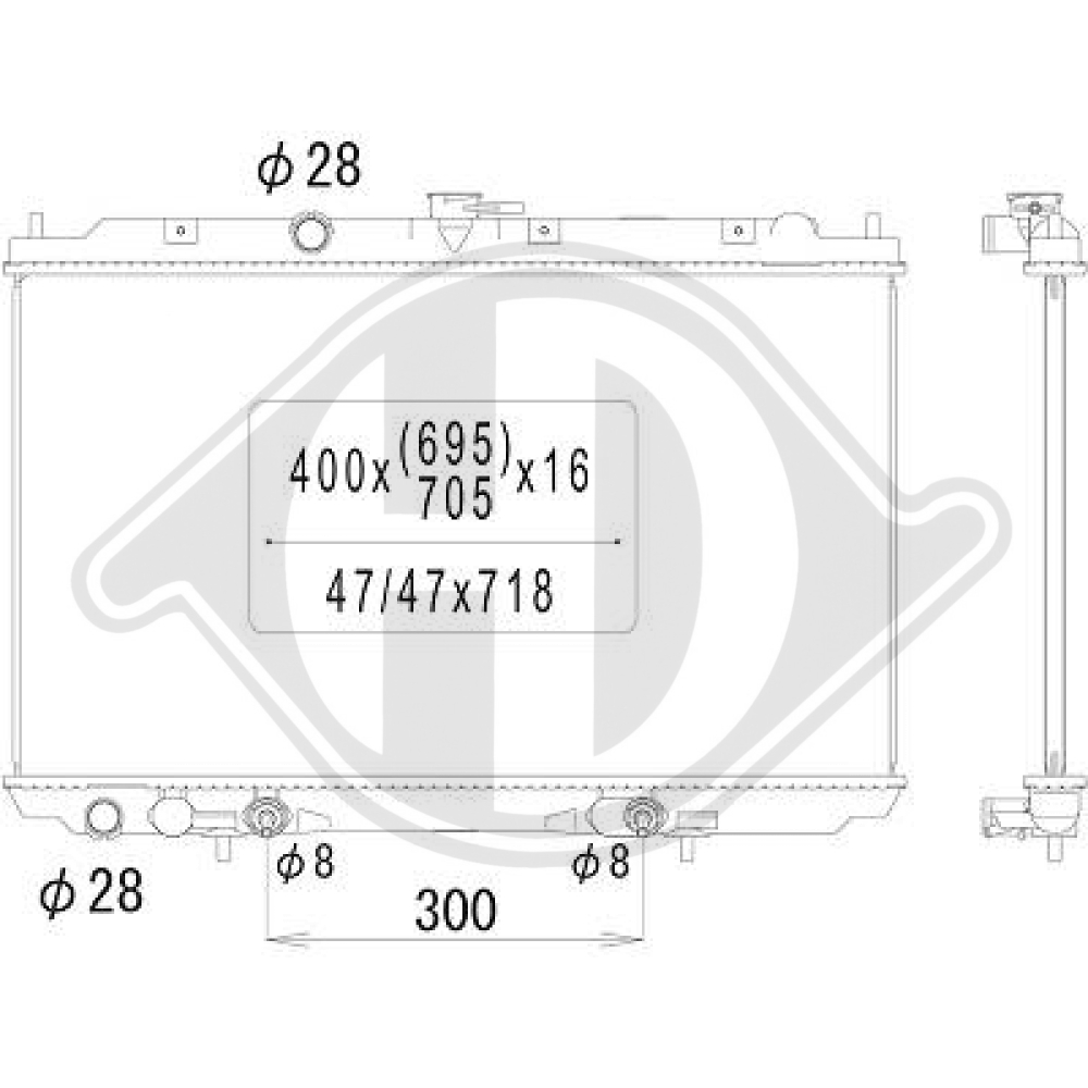 21460BU703 Kühler Motorkühlung für NISSAN ALMERA TINO DCM1829