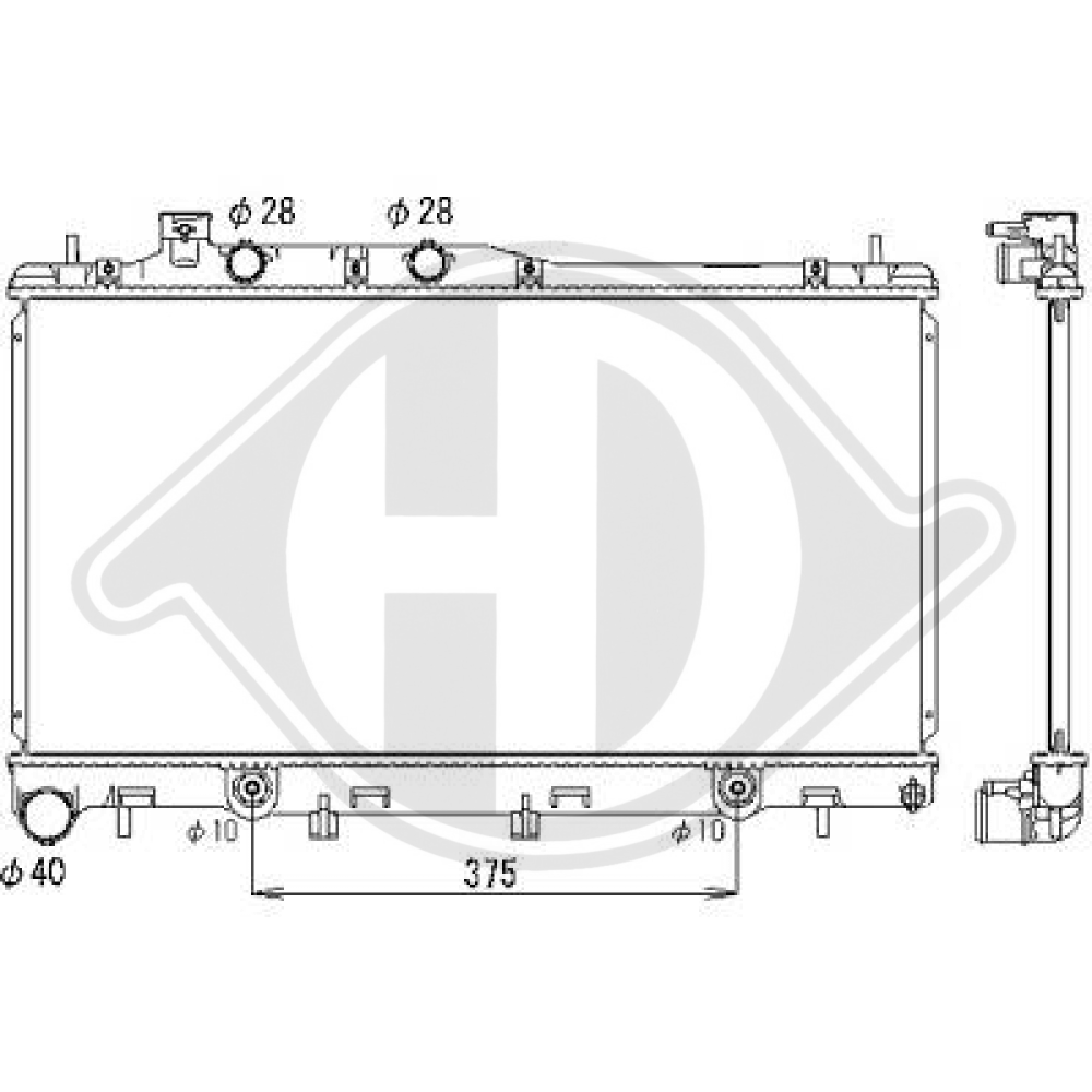 45111AG040 Kühler Motorkühlung für SUBARU LEGACY IV 2003 DCM3046