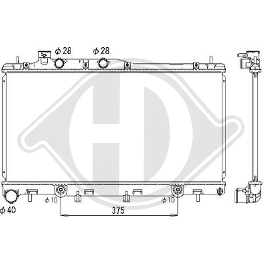 45111AG040 Kühler Motorkühlung für SUBARU LEGACY IV 2003 DCM3046