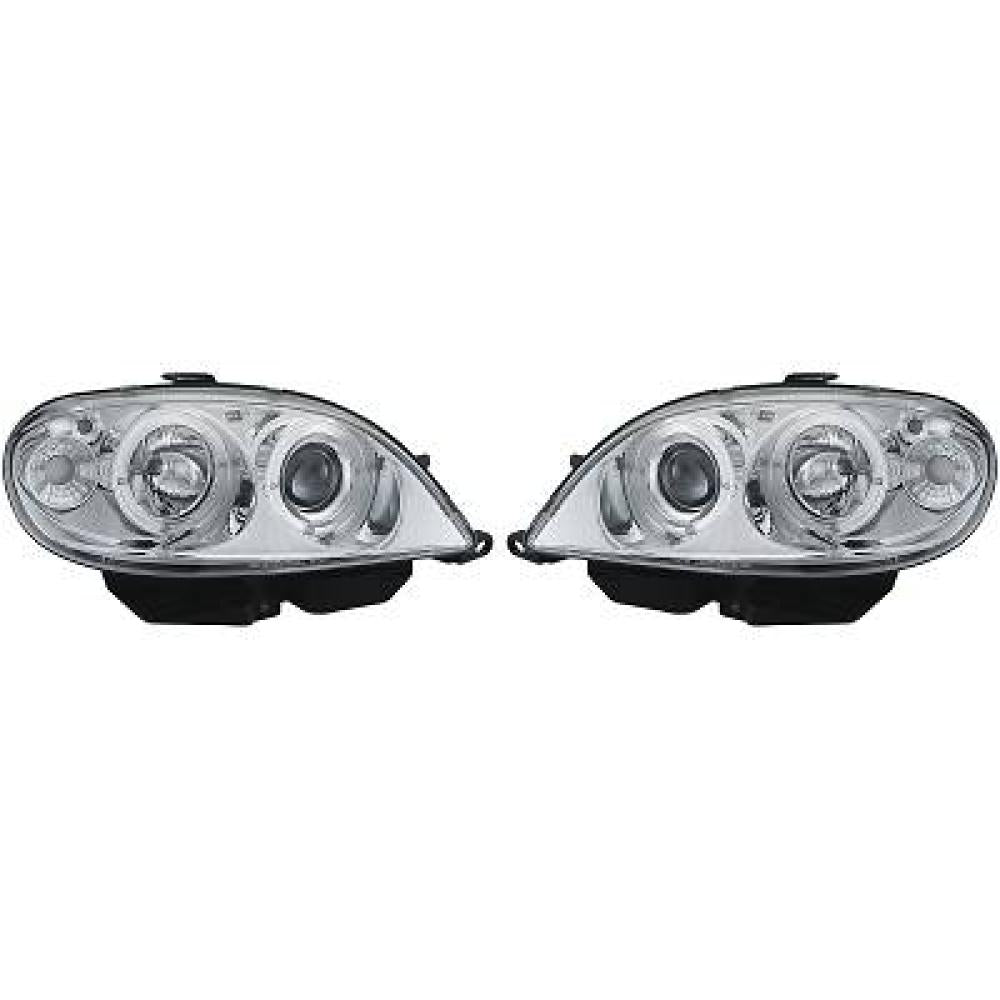 DESIGNSCHEINWERF.SET SAXO, 99-03 KLARGLAS CHROM.F.LWR 4035580