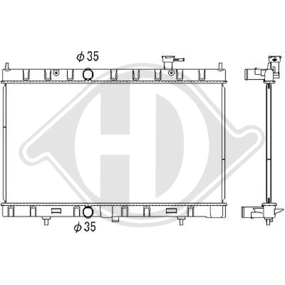 214104BB0A Kühler Motorkühlung für NISSAN X-TRAIL 06/2015 DCM2547