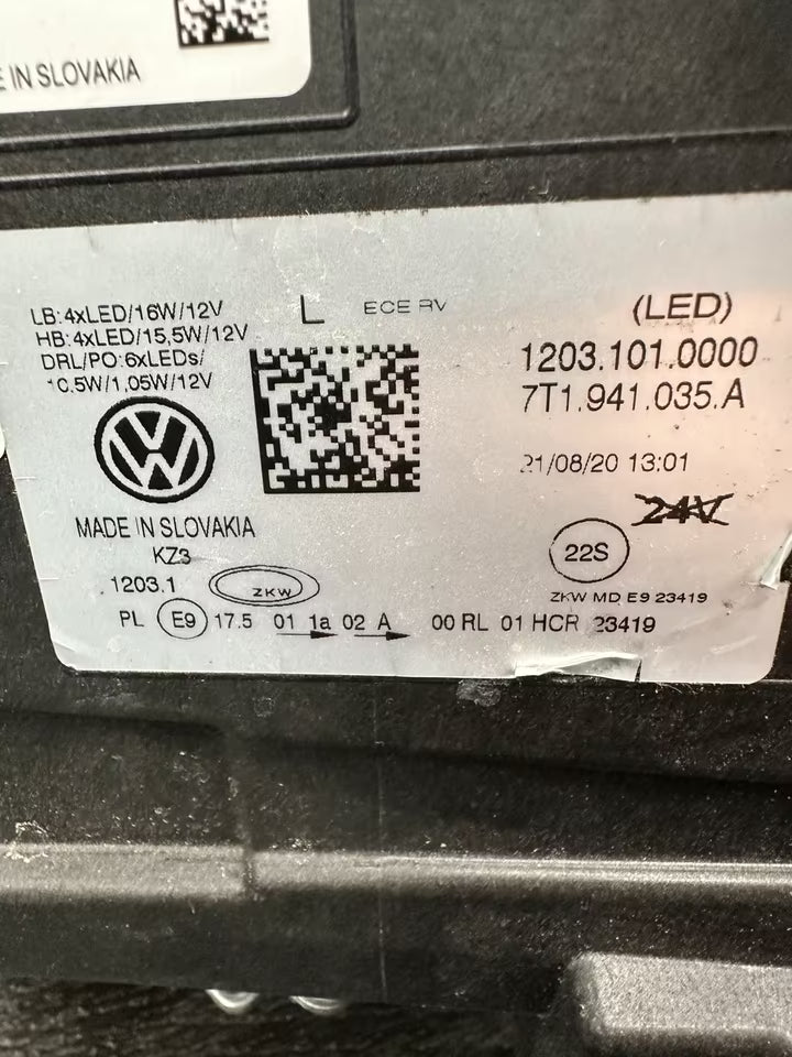 7T1941035A LED Scheinwerfer Links Vw T7 Multivan Transporter Mod