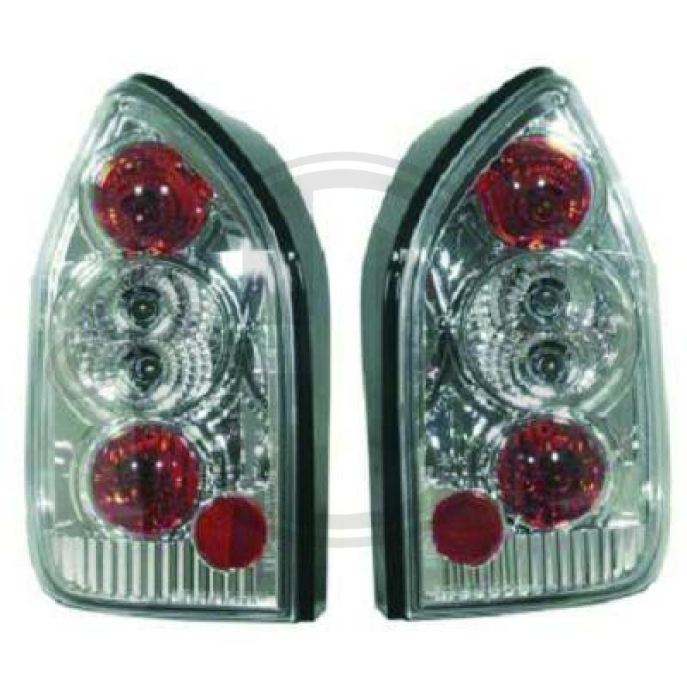 nan DESIGNRÜCKLAMP.SET ZAFIRA, 99-05       KLARGLAS/CHROM 1890095
