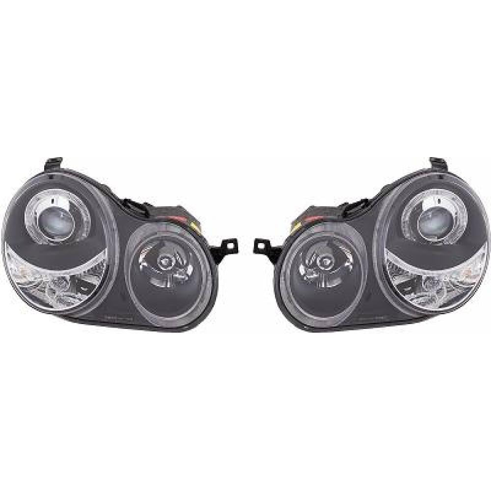 DESIGNSCHEINWERF.SET POLO, 01-05     KLARGLAS/SCHWARZ 2205480