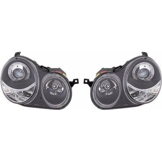 DESIGNSCHEINWERF.SET POLO, 01-05     KLARGLAS/SCHWARZ 2205480