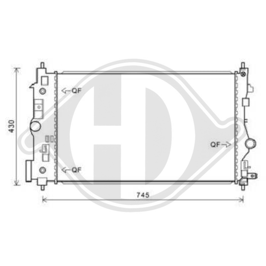 13 00 306 Kühler Motorkühlung für OPEL ASTRA J DCM2703