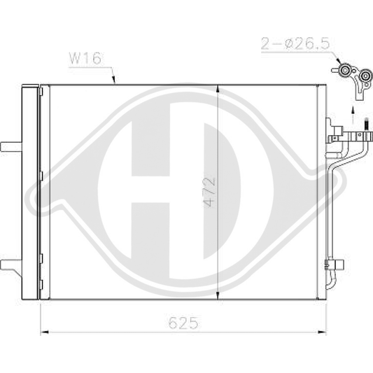 1693590 KONDENSATOR FORD C-MAX II 2010->> DCC1645
